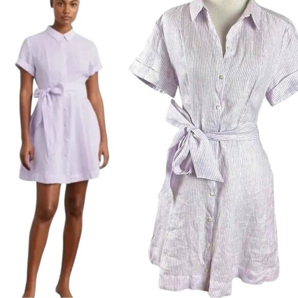 NWT Hill House The Laura Linen Lilac Button-Up Dress Size XS - Picture 5 of 10